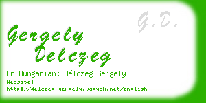 gergely delczeg business card